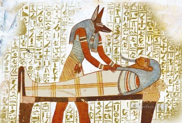 God and mummy totem primitive art original Oil Paintings